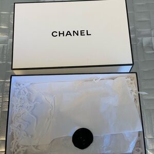 CHANEL Rectangle Empty Gift Box 9"x 6"x 3” AUTHENTIC Chanel Wax Seal & Tissue
